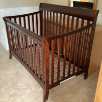 Hardly used crib and extras