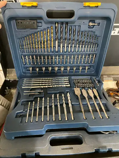 Hammer drill and bit set mastercraft, View more