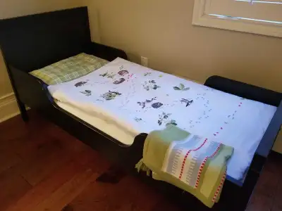 Ikea Toddler Bed Frame, mattress, pillow, duvet, blanket, sheet, View more