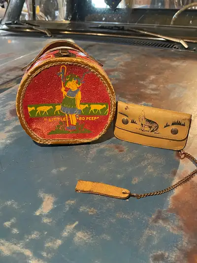  Vintage sewing box, Leather indigenous persons wallet, View more