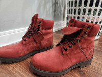 Timberland Boots Men's US8.5 M 6 inch Classic Burgundy Red Suede
