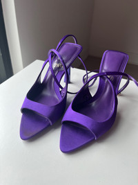 Purple Zara high heels