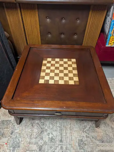 Chess Board Coffee Table Ottoman with drawer , View more