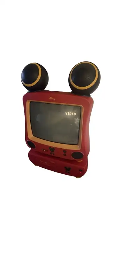 Relive your childhood with this vintage Disney Mickey Mouse themed CRT television, complete with a b...