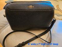 Coach purse, black leather