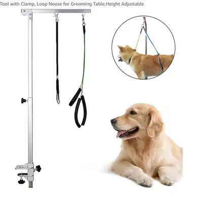 I am selling a Kinbelle foldable pet grooming table arm, designed to clamp onto a table for secure p...