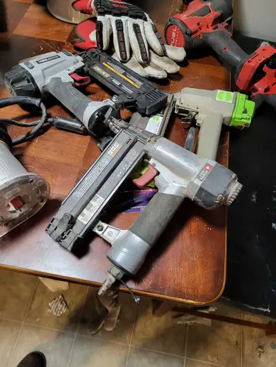 compressor with air staplers , View more