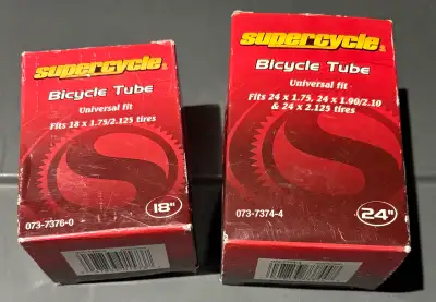 Supercycle Bicycle Tube 18" & 24" Schrader Valve New, View more