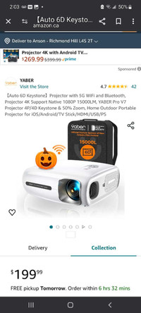 Projector with 5G WiFi 