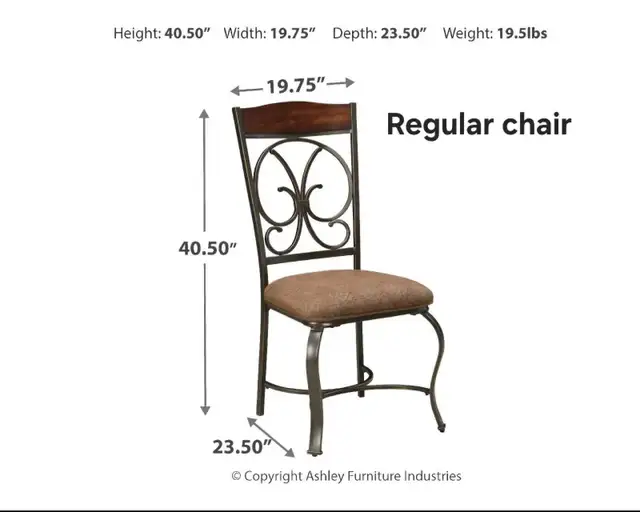 Ashley Glambrey Table & Chairs in Dining Tables & Sets in Oakville / Halton Region - Image 8