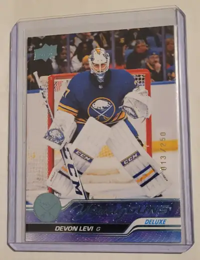 2023-24 UPPER DECK DEVON LEVI YOUNG GUNS ROOKIES DELUXE 13/250, View more