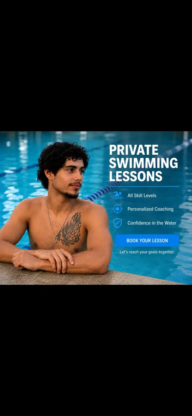 Private Swimming lessons. High quality 