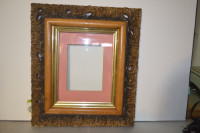 antique looking wooden frame with glass & matt