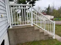 Concrete block stairs in rosseau (railings sold already)