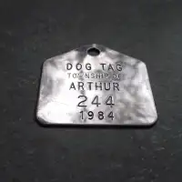ARTHUR TOWNSHIP 1984 DOG TAG PENDANT JEWELRY