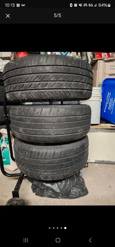 3 Toyota OEM Rims; a set of 3 rims with Michelin tires. Tires are probably good only for one season,...