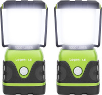 LE Outdoor LED Camping Lantern 2-Pack, 1000LM, Dimmable, Battery