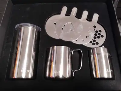 Krups 7 Piece Set of  My Home Coffee Bar Set Cappuccino Set NEW!, View more