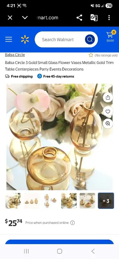 3 pcs glass vase new in box $15, View more