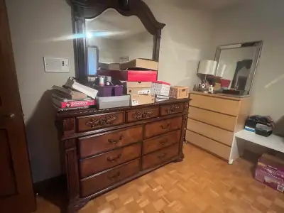 Classic Wood Dresser with Mirror, View more