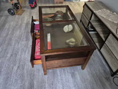 coffee table with drawers, View more