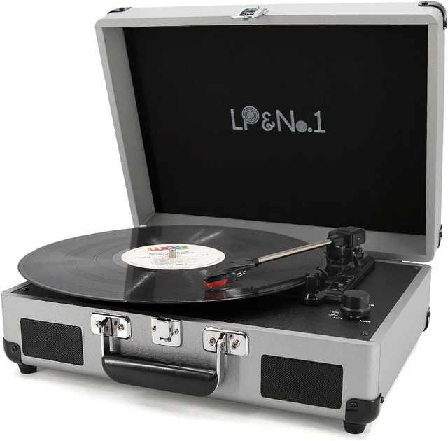 NEW Portable Suitcase Turntable with Stereo Speakers (LP No.1) in Stereo Systems & Home Theatre in Markham / York Region - Image 4