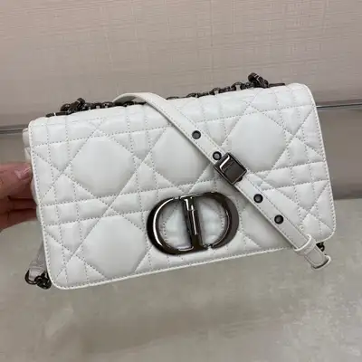 New Di0r Creamy White Calfskin Leather Caro Shoulder Bag Purse, View more