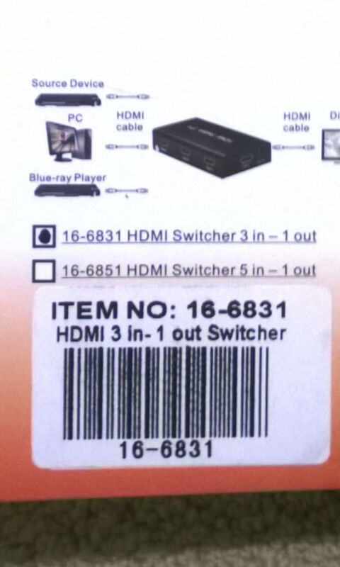 HDMI 3-in-One Out Switch SKU: 16-6831  BRAND NEW IN BOX in Video & TV Accessories in Mississauga / Peel Region - Image 4