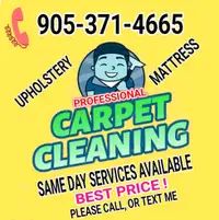 PROFESSIONAL DEEP STEAM CARPET AND UPHOLSTERY CLEANING SAME DAY 