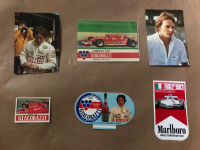 COLLECTION GILLES VILLENEUVE CARTES POSTALE AUTOCOLLANT