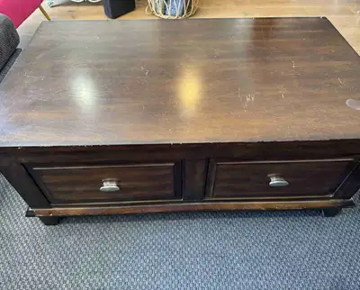 Wooden coffee table, View more