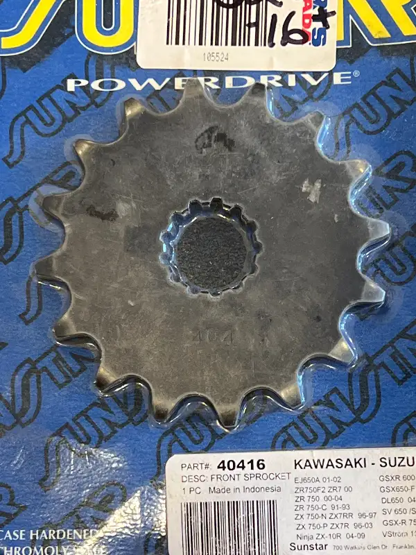 Suzuki Kawasaki front drive gear sprocket 525 Pitch 16 t 40416 in Other in Barrie - Image 3