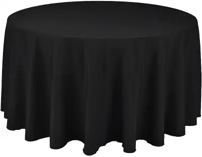 Available for rent-120 in Black round quality table cloths Round black /white- $6 each White rectang...