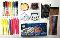 Party Favours, 66 items including Mechanical pencils, Crayons