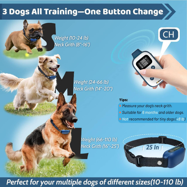 NEW: Dog Shock Collars, with Remote for 2 Dogs in Accessories in Markham / York Region - Image 4