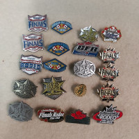 Pins. 20 vintage collectors CFR Rodeo pins.
