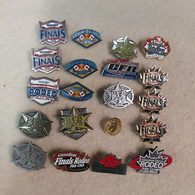 Pins. 20 vintage collectors CFR Rodeo pins. in Arts & Collectibles in Red Deer