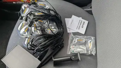 solar-powered string lights with a remote control. The lights , View more