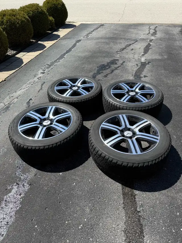Mercedes OEM GLC rims  with Bridgestone winter tires 235/55/19 in Tires & Rims in City of Toronto - Image 2
