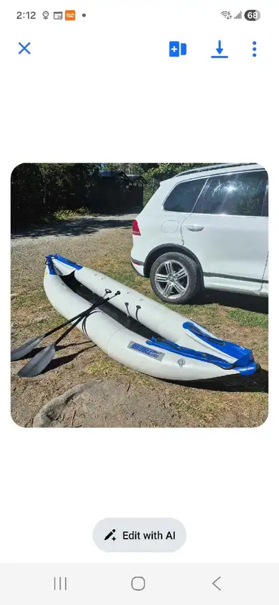 Or best offer. Brand/model : Sea Eagle 380x Size : 12' 6" length All accessories: paddles, seats, re...