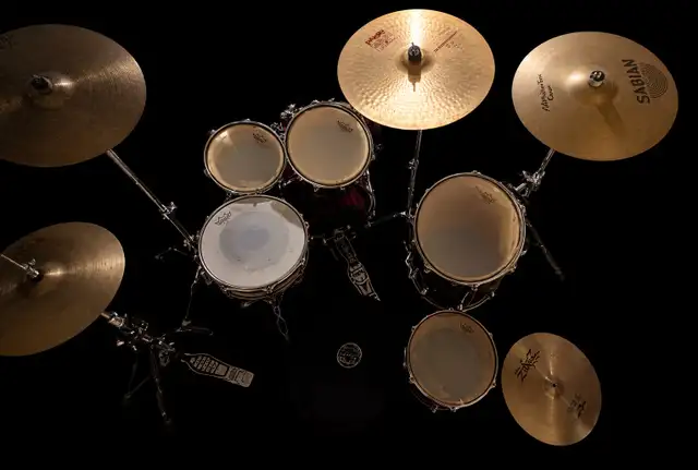 Tama Drum Kit with Mixed Cymbals