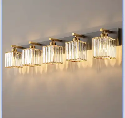 5-Light Crystal Vanity Wall Sconce, View more