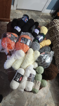 Worsted wool, thread and cotton for sale