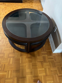Coffee table with chairs