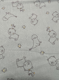 Cotton fabric - bears and seals - .7 metres