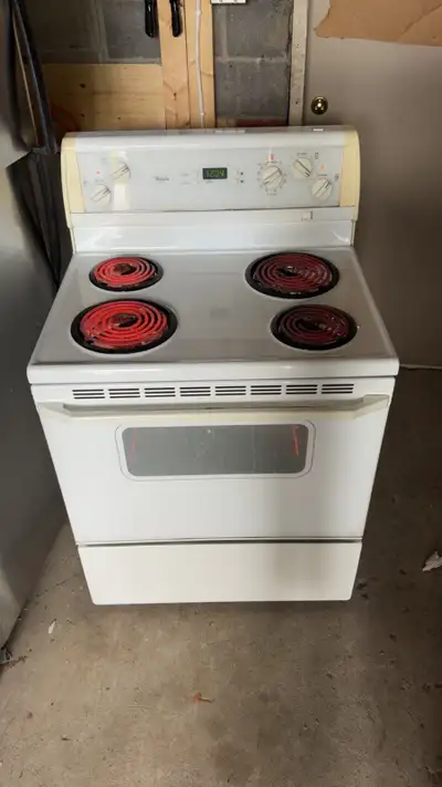 30” Whirlpool Electric Stove good working condition , View more