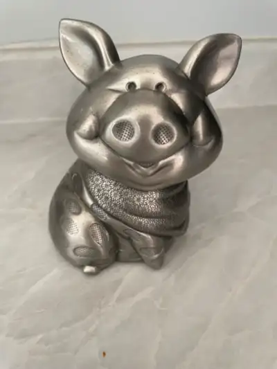 Silver Piggy bank, View more