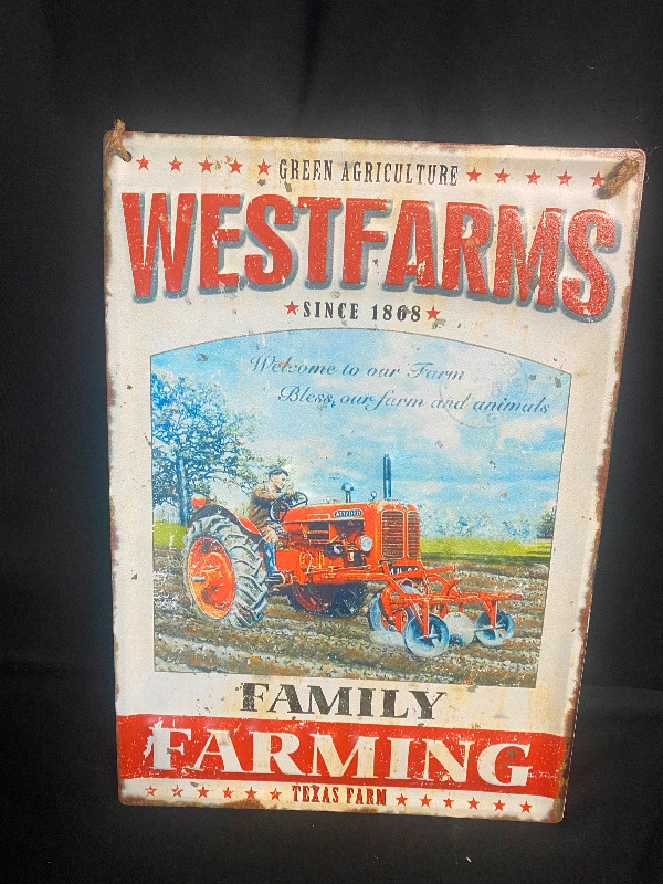 Metal Farming Sign in Arts & Collectibles in Moncton