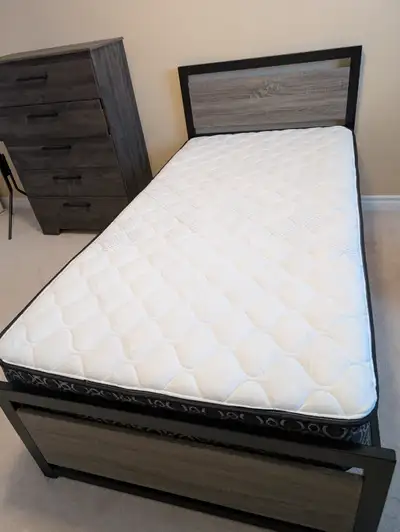 TWIN SIZE BED WITH MATTRESS, View more