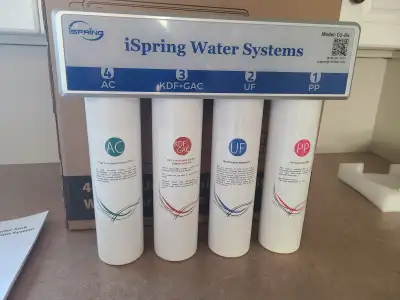 iSpring CU-A4 4-Stage Premium Under Sink Water System. Comes with everything needed to install the f...